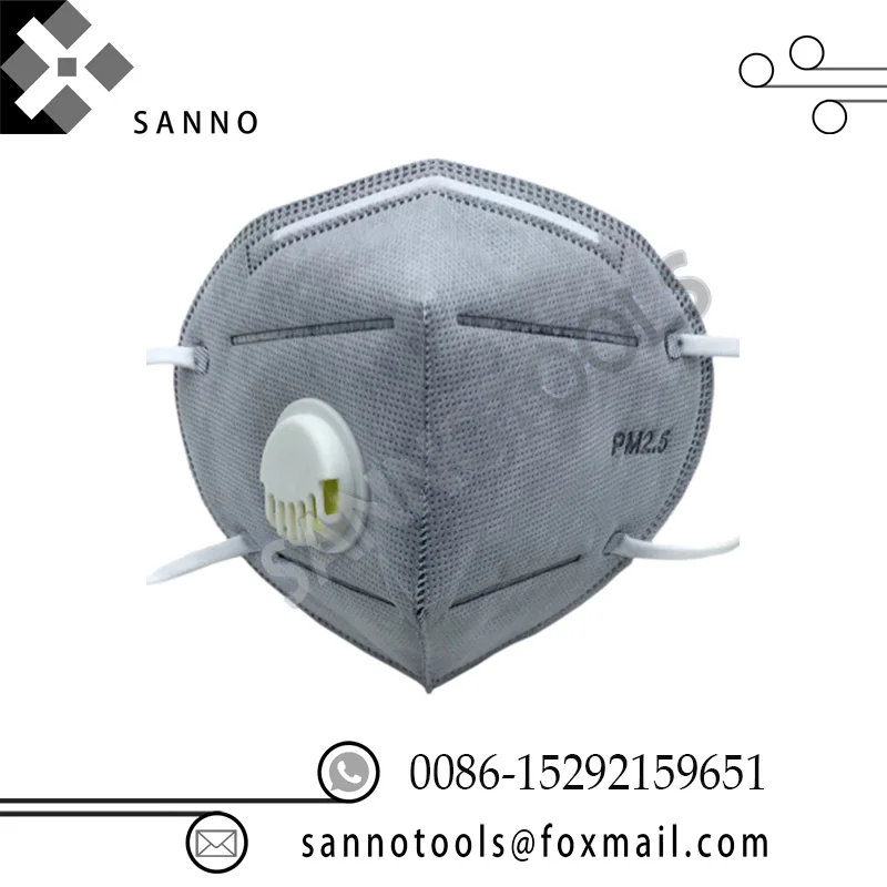 50 piezas de filtro de aire de respirador desechable cara máscaras anti-Polvo de carbono activado máscara tipo taza de cemento máscara protectora