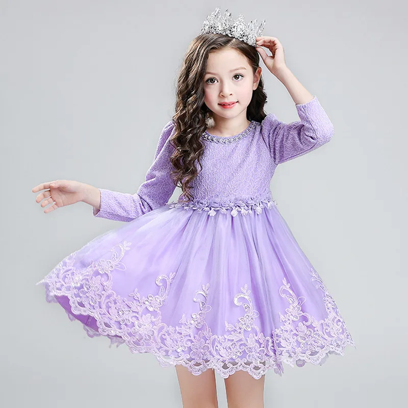 

2016 princess dress autumn and winter children's wedding princess dress girl children dress