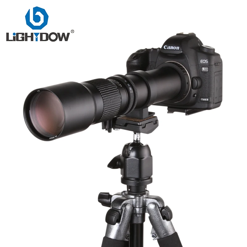 

Lightdow 500mm F8.0-F16 Lens Manual Telephoto Zoom Camera Lens + T2 T Mount Adapter Ring for Cannon Nikon Sony Olmpus Cameras