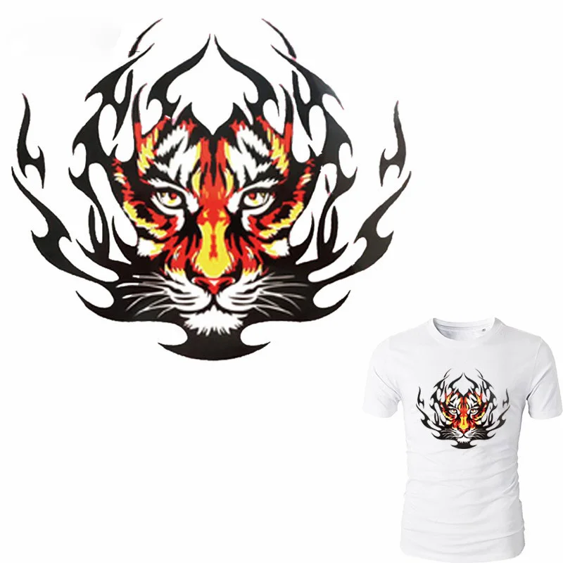 

Personalized Tigers Patch Two Sizes In Stock Ironing Stickers For Clothes Heat Transfer A-level Washable Applique Christmas Gift