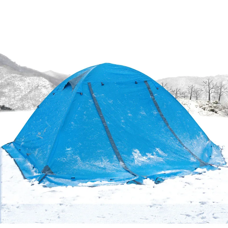 FLYTOP  3-4 Person Separated Double Layer Winter Camping Tent with Aluminum Pole Outdoor Professional Rainproof Camping Tent