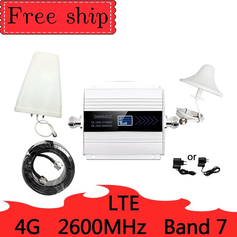 

4G LTE 2600mhz Band 7 cellular signal booster 4G 2600mhz mobile network Data Cellular Phone Repeater Amplifier Gain 60db