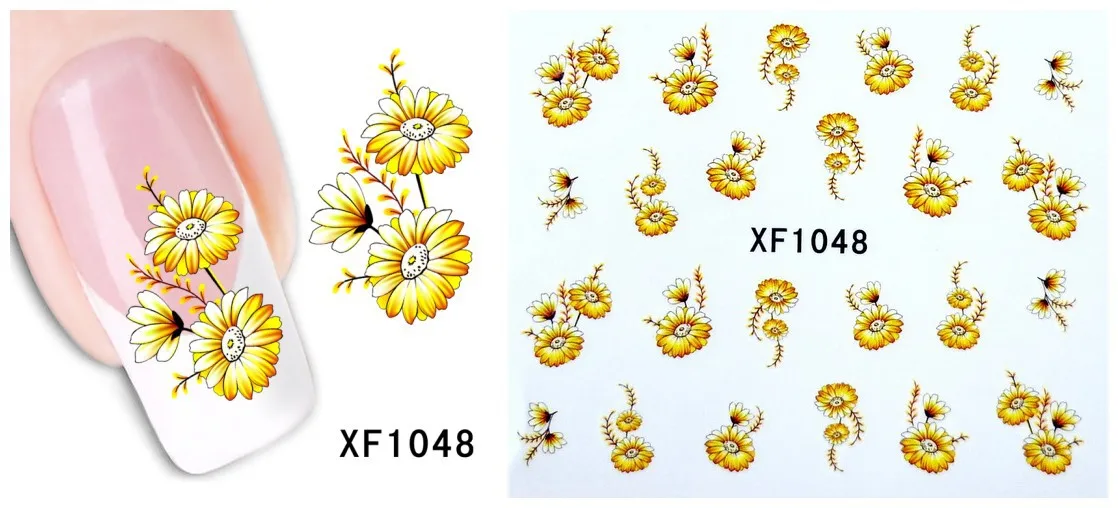 1 лист, наклейки для ногтей, цветущий цветок, бабочка, наклейки для дизайна ногтей, переводные наклейки с водой, декоративные наклейки, маникюр