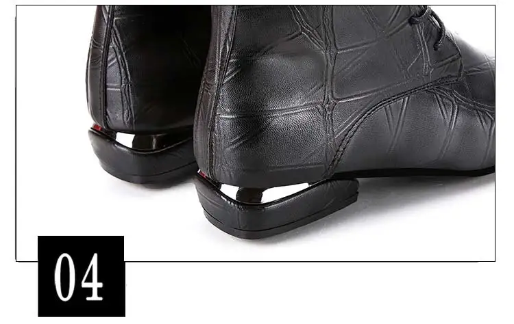 Shoes women boots 2019 fashion solid lace-up PU leather ankle boots women shoes square heel boots women sneakers casual shoes (16)