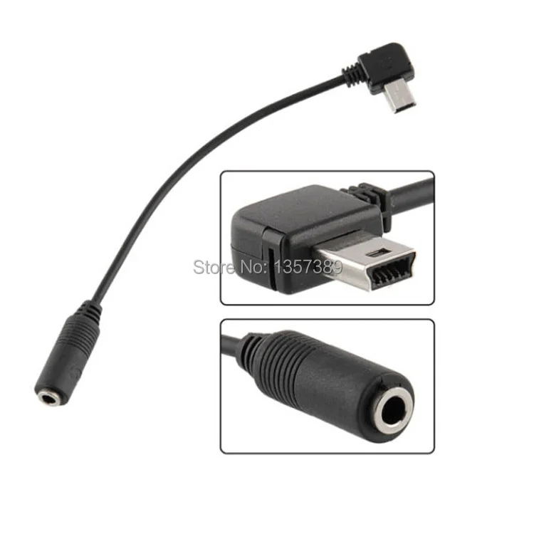 10PCS Gopro Accessories Mini USB Port to 3.5mm Microphone Mic Adapter
