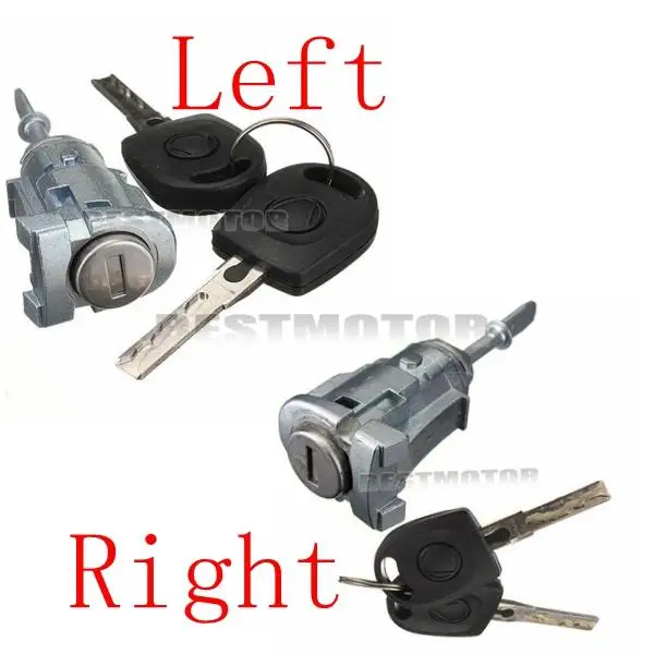 4 Keys Complete 2 Door Barrel Lock Set Left Right For VW Mk4 Golf Bora