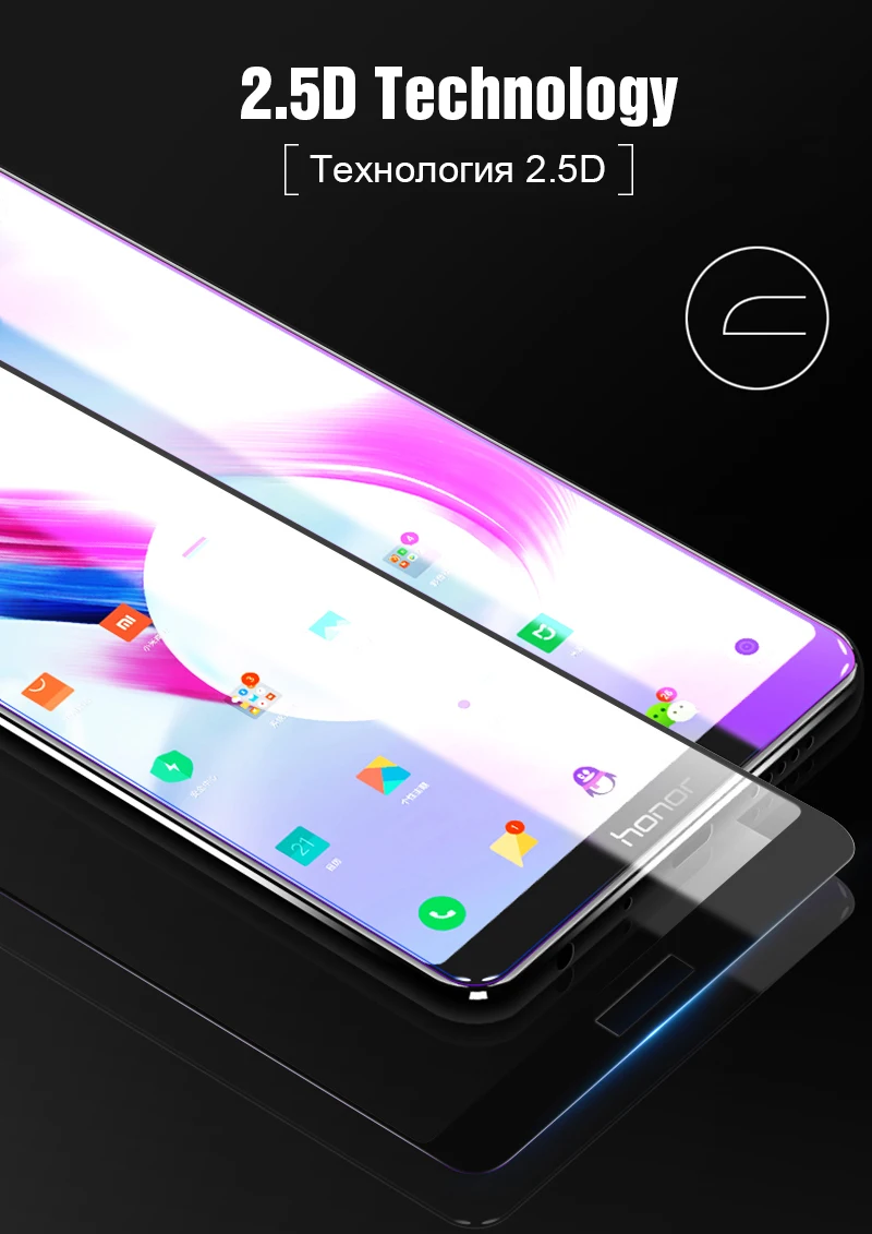 Tempered Glass On For Huawei honor 9 Lite 8X 7X 7A 7C 10 Screen Protector Glass For Huawei P20 P10 Lite P Smart Mate 10 Lite Pro