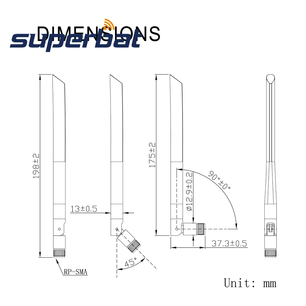 Superbat 4G LTE 3dBi всенаправленная SMA Мужская антенна для 4g LTE беспроводной модуль для роутера Удаленная ip-камера автомобиль домашний мобильный Ce