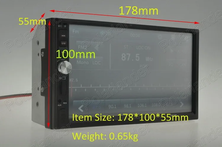 2 Din 7 дюймов автомобильное радио сенсорный экран USB TF Auxin FM стерео с CCD задней камерой Bluetooth автомобиля MP5 MP4 плеер радио