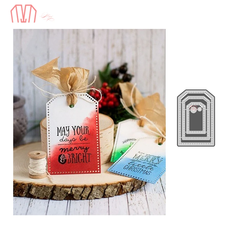 

Mai Combination Tag Label Frame Metal Cutting Dies Stencils for DIY Scrapbooking photo album Decorative Embossing DIY Paper Card