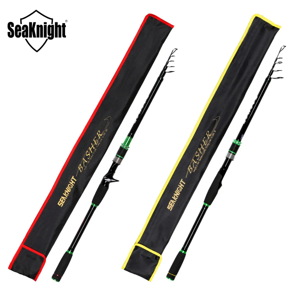 SeaKnight BASHER II 2,1 м мощная углеродная удочка, спиннинговое литье, 5 секций, удочки для приманки, портативная удочка для путешествий, 10-35 г