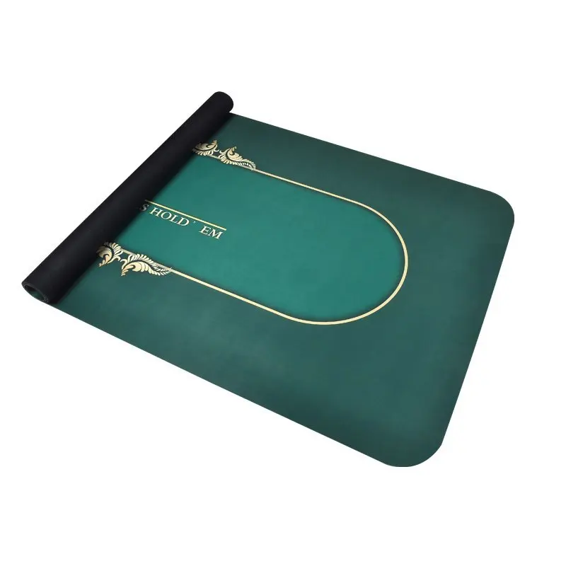 Poker Mat Table Cloth Rubber Gaming Green 1.8*0.9m