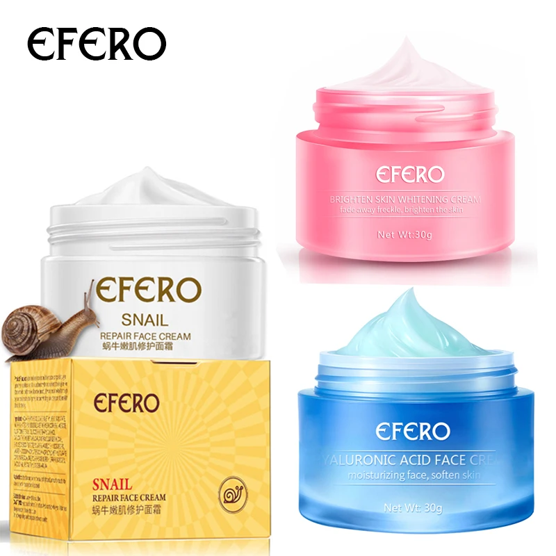 

EFERO Anti Wrinkle Anti Aging Snail Face Cream Wrinkle Removal Face Hyaluronic Acid Freckle Cream Remove Melasma Acne Spots
