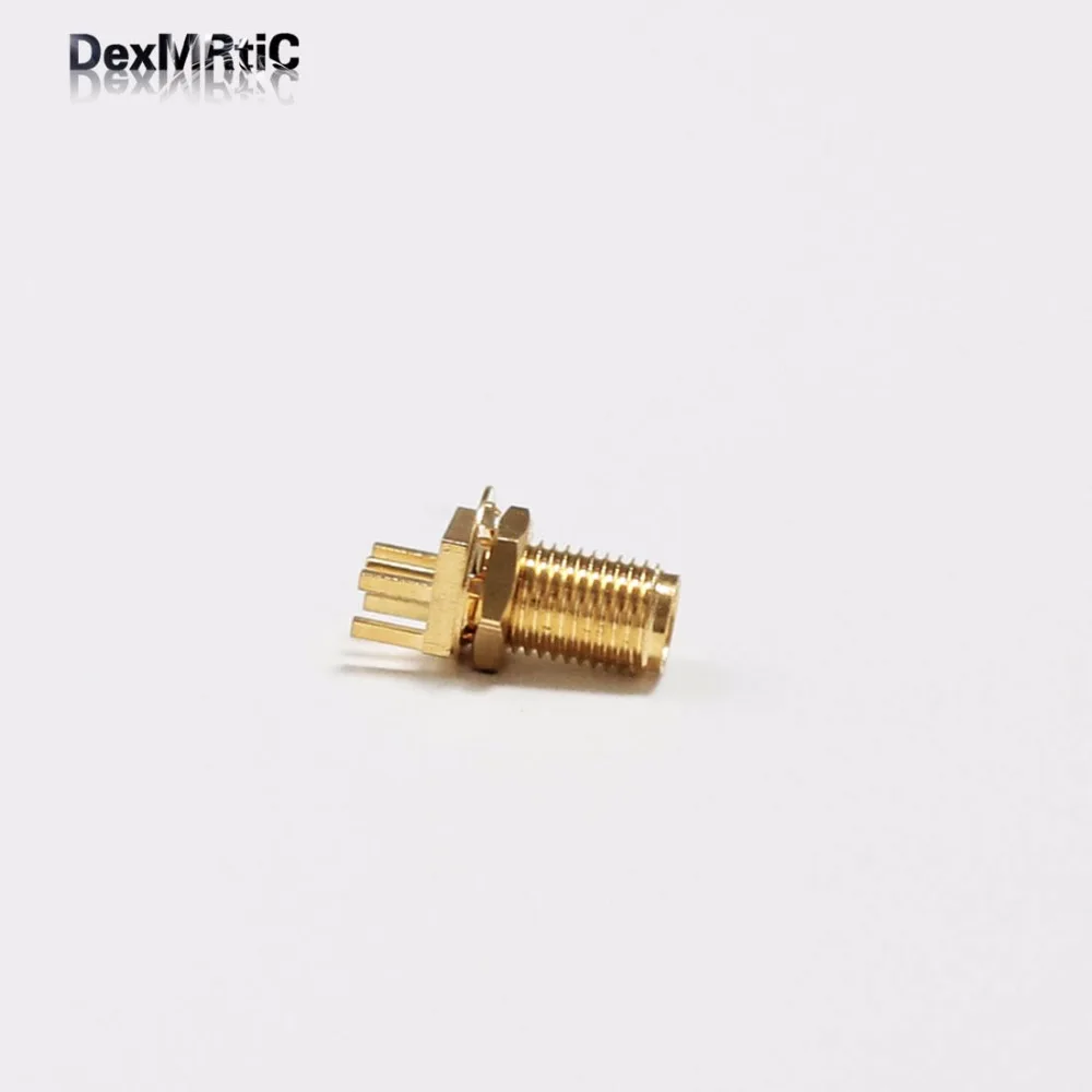 1PC SMA Female Jack nut RF Coax Connector end launch PCB mount Straight  Goldplated  NEW wholesale