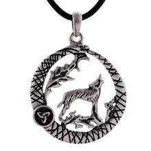 Lobo en bobina serpiente colgante collar hombres lobo triángulo collar gota envío(China)