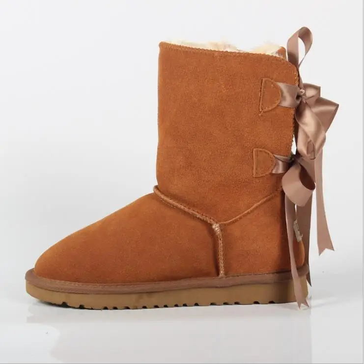 

2019 Ugged Women Shoes Boots Warm Winter Snow Boots Fashion Ribbon Shoes Internal Plush Slip-on High Quality Non-slip 34-44