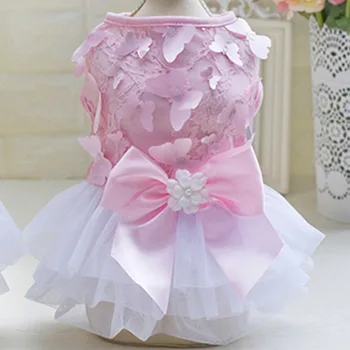 

Butterfly Pet Puppy Dress for Chihuahua Teddy Yorkie Dog Clothes Summer Spring Fashion Lovely Pet Apparel 25