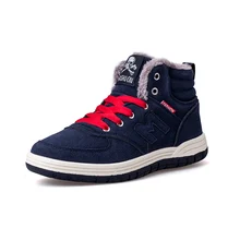 

Unisex Casual High-top Board shoes Lace up Comfortable and Durable in Signature Waffle Rubber Sole Footwear with Plush inside