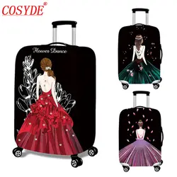 Эластичный женский защитный чехол для багажа относится к 19 ''-32'', чехол для чемодана, 3D пылезащитный чехол для багажника, аксессуары для