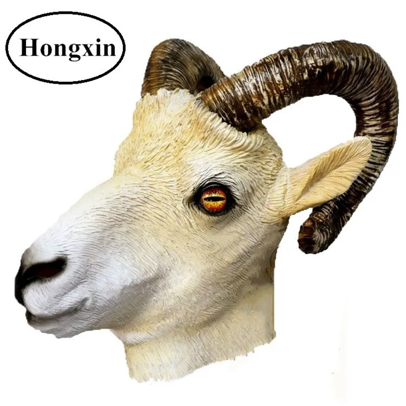 

Halloween Popular Farm Goat Full Head Latex Animals Sheep Mask