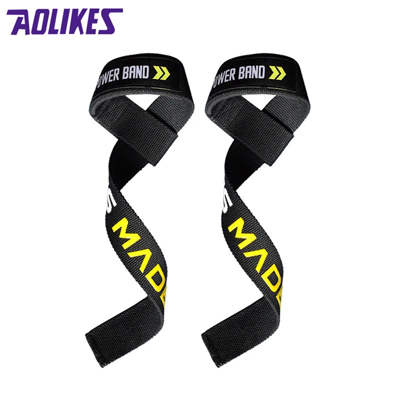 

AOLIKES 1 Pair Weightlifting Wristband Sport Professional Training Hand Bands Wrist Support Straps Wraps Guards For Gym Fitness