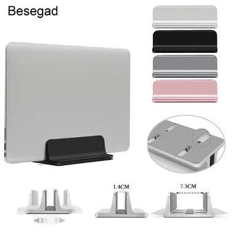 

Besegad Aluminium Adjustable Vertical Desktop Laptop Holder Stand Bracket for Apple MacBook Pro Mac Book Lenovo YOGA Notebook