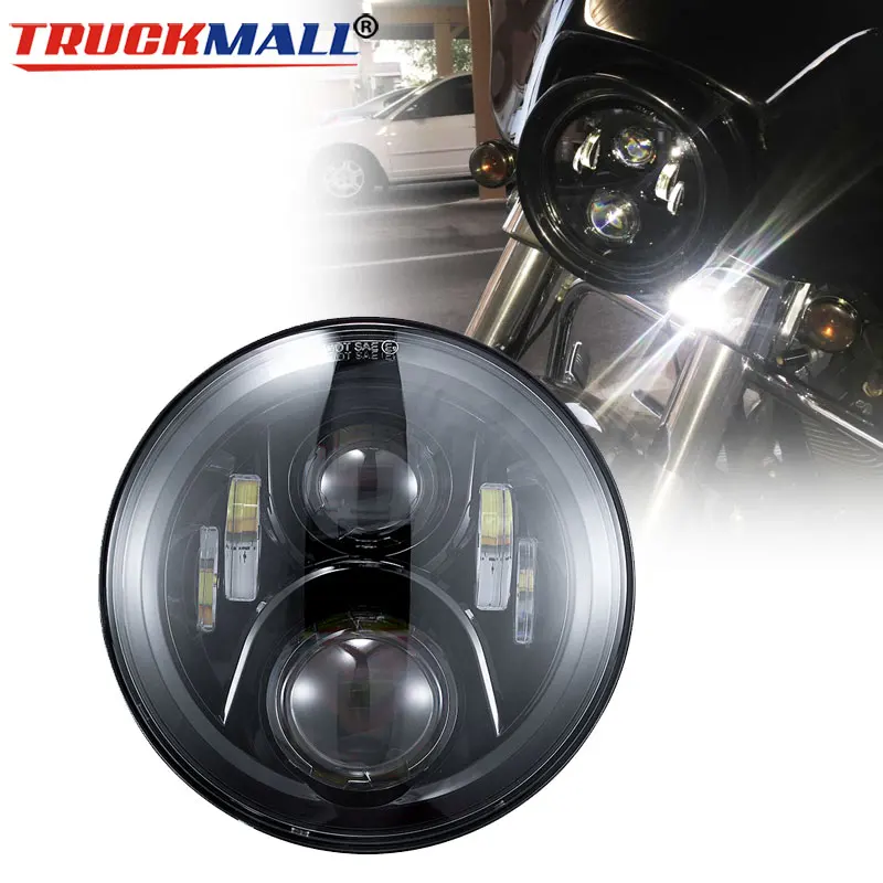 Мотоцикл 7 дюймов DOT EMARK LED 12V 24V фара с Hi/Lo луч фары замена для мотоцикла| |