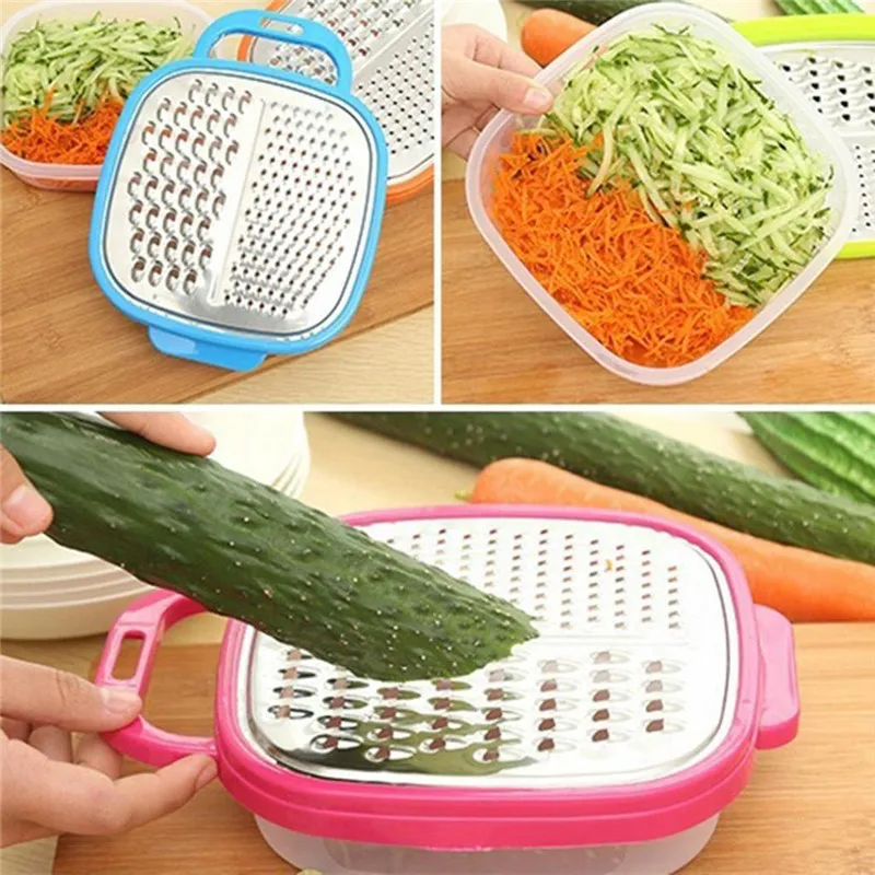

3 In 1 Stainless Steel Vegetable Fruit Slicers&Cutter Carrot Potato Potato Grater Multifunction Slicer Kitchen Accessories