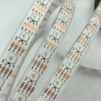 

Addressable 4m 60LEDs/m DC5V WS2813 RGB full color led pixel strip,epoxy resin filled in the tube;IP65;with 60pixels/m;white PCB
