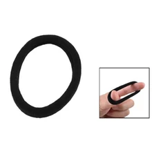 3 Unids Stretch Hairband Wrap Ponytail Lazos Del Pelo Negro para Las Mujeres