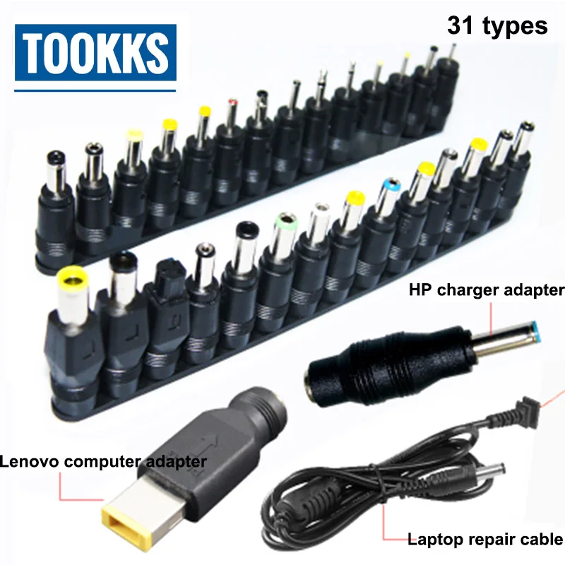 48 pcs Universal Power Adapter Charger AC DC Jack Power Supply Connector Plug for IBM Dell Lenovo A