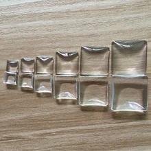 10/12/15/20/25/30/40/50 мм квадратная плоская задняя прозрачная Стекло кабошон прозрачный Стекло кабошон набор «сделай сам» для Модные украшения продвижение