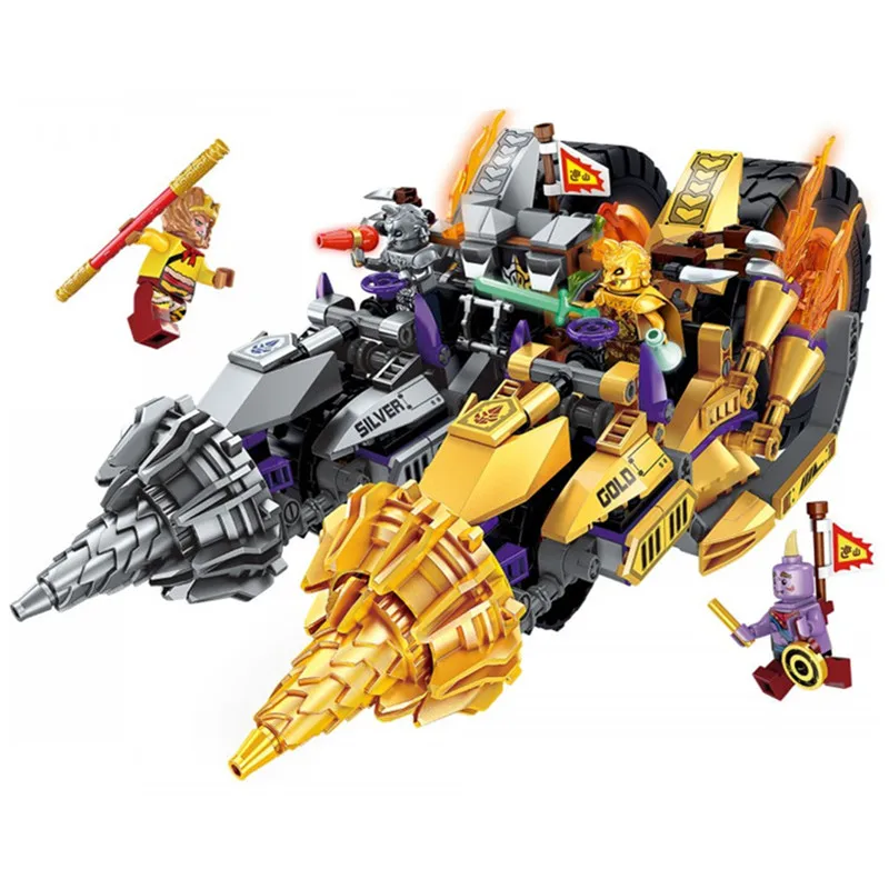 

Enlighten Building Blocks journey to the west blocks Street Race of Snake Jaguar Demon kit Bricks Educational Toys for Children