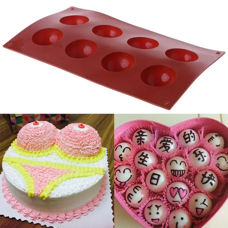 

Kitchen accessories Half Ball Sphere Silicone Cake Mold Muffin Chocolate Cookie Baking Mould Baking Soap Ice DIY Tool