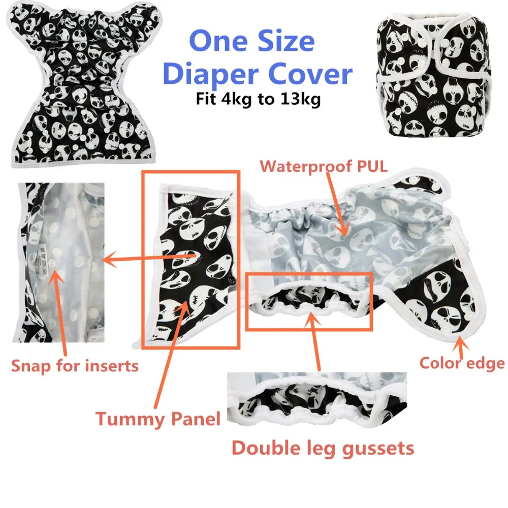 [Sigzagor] 12 детских тканевых подгузников одного размера, регулируемые водонепроницаемые подгузники с двойной ластовицей, размер 4-13 кг, 40 Дизайнов