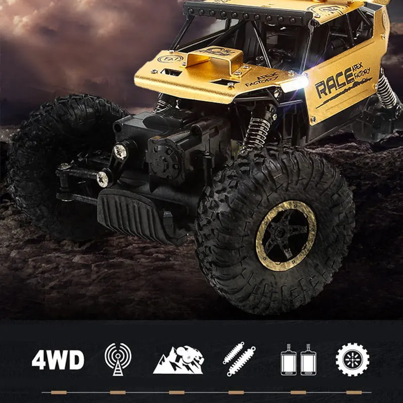

RC Truck Remote Control Toy High Speed Cool Vehicle Crawler Wrestling ABS 1:18 Boys Gifts Climbing RC Racing