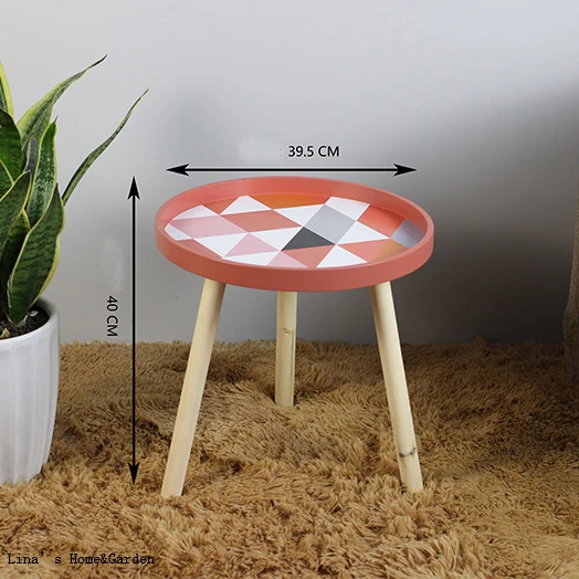 knock down round 3 legs europe modern small round wooden side table (6)