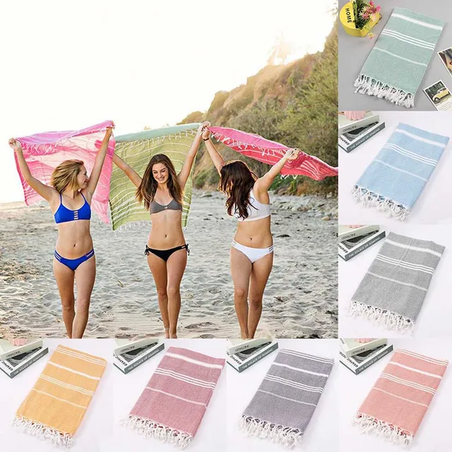 2018 New Turkish Hammam Peshtemal Pestemal 100% Cotton Bath Towel Gift Spa Gym Yoga Beach 100X180cm