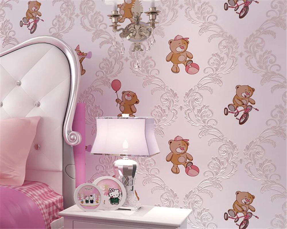 Beibehang Wallpaper Untuk Dinding 3 D Eropa Kecil Yang Lucu Beruang