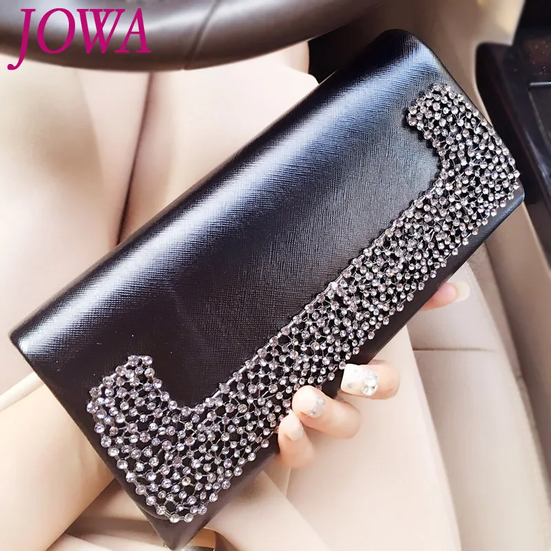 

2019 New Design Women's Fashion Day Clutches Shiny Diamonds Handbag Cover Package Black Night Purse All-match Chain Shoulder Bag