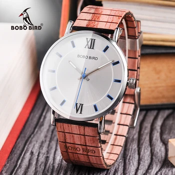 

BOBO BIRD New Design Wood Band Watches Timepieces for Men and Women Casual Quartz Watch in Wooden Gift Box DROP SHIPPING