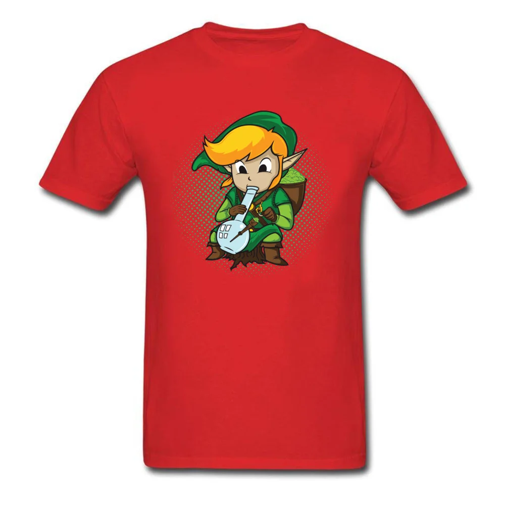 The Legend of Bong T-shirts Birthday Short Sleeve Funny Round Neck 100% Cotton Tops & Tees Printed On Tee Shirt for Male Fall The Legend of Bong red