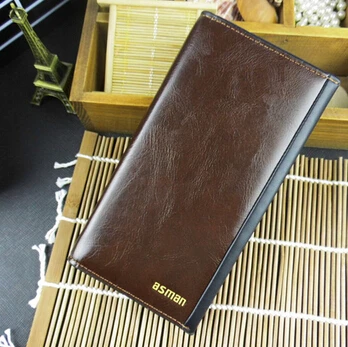 Genuine leather! Long section! 2 colors Simple and magnificent men's wallets Fashionable casual coin purse Wholesale | Багаж и сумки