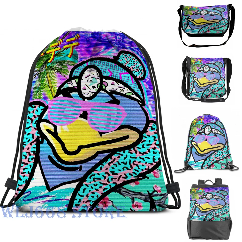 

Funny graphic print shoulder Bags women King Dedede Vaporwave Single shoulder backpack travel for men Gym Bag
