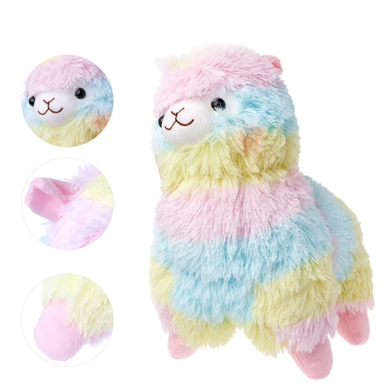Лама Alpacasso кукла Хлопок чучело Игрушечные лошадки Радуга Amuse Альпака Плюшевые