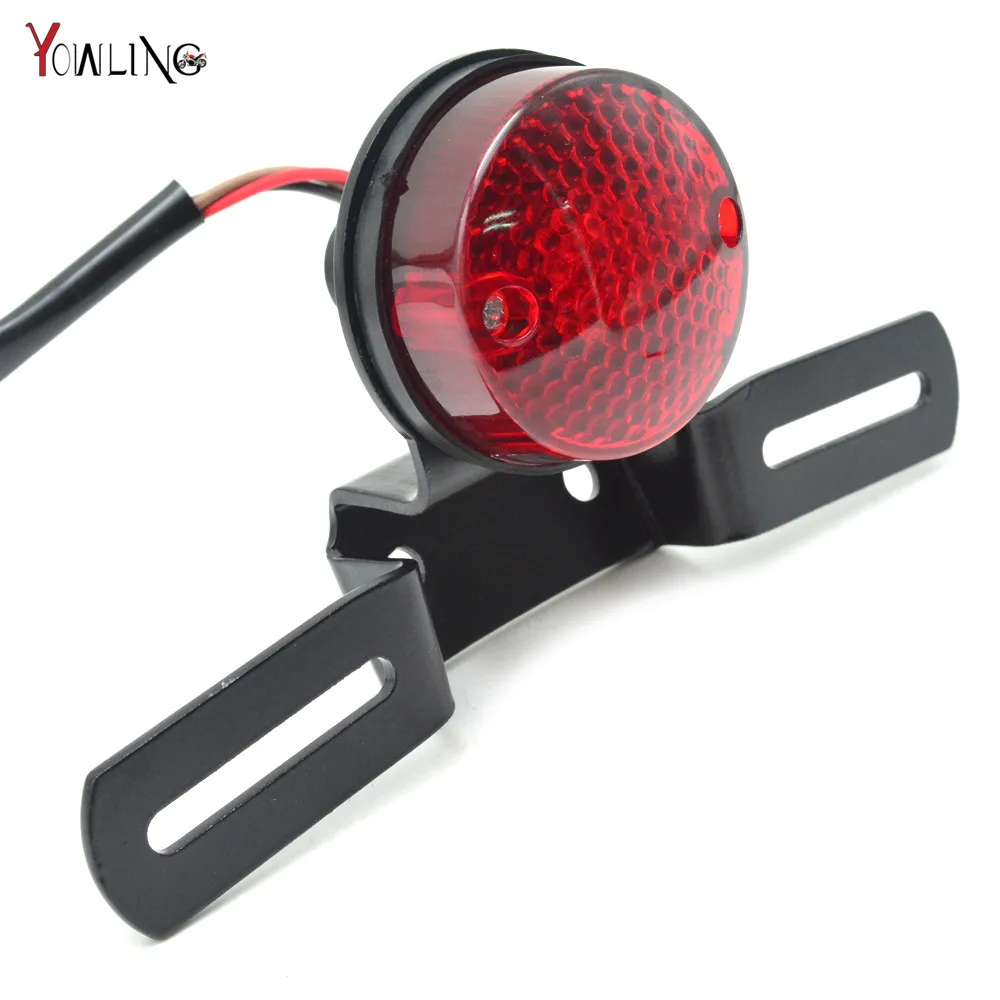Motorcycle Assembly Round Tail Light For Harley Kawasaki honda yamaha Suzuki benlli Chopper Rear license Brake Tail lights Lamps
