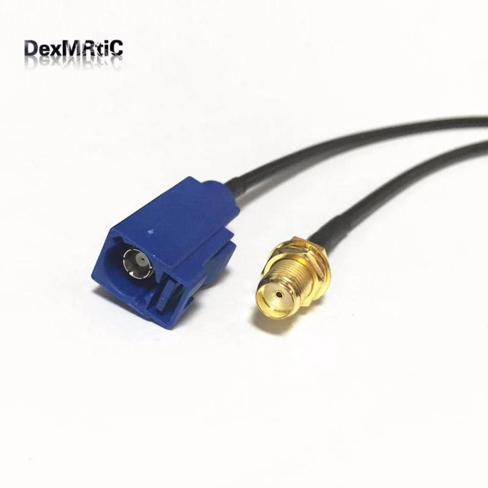 

New SMA Female Jack nut Switch FAKRA C female jumper cable RG174 Wholesale 20CM 8" Adapter
