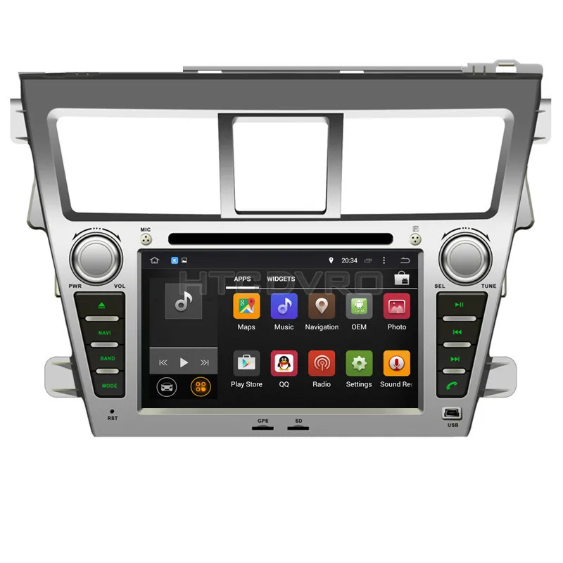 Sale YMODVHT 7inch 4G Octa Core Android 9.0 7.1 Car DVD Player for Toyota Vios 2007- GPS Navigation Auto RDS Radio Audio Video Stereo 3