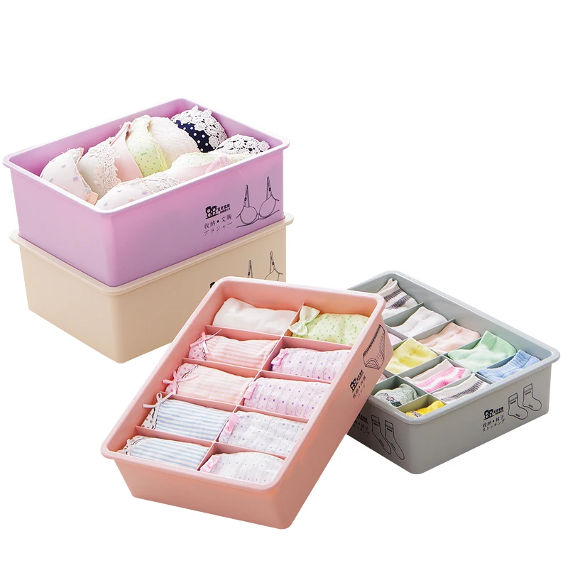 Large Underwear Storage organizer Boxes For Bra Sock Panties Divider Drawer Closet Ropa Interior Organizador Box Organizer | Дом и сад