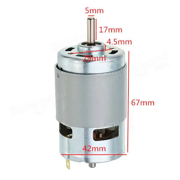 775 Motor DC 12V 10000rpm Motor Double Ball Bearings 150W Large Torque High Power Motor